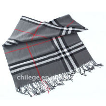 men thin checked wool scarfs fashion style